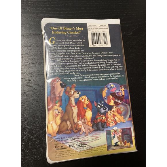 Disney Lady and the Tramp VHS Unopened Clamshell - Picture 2 of 2